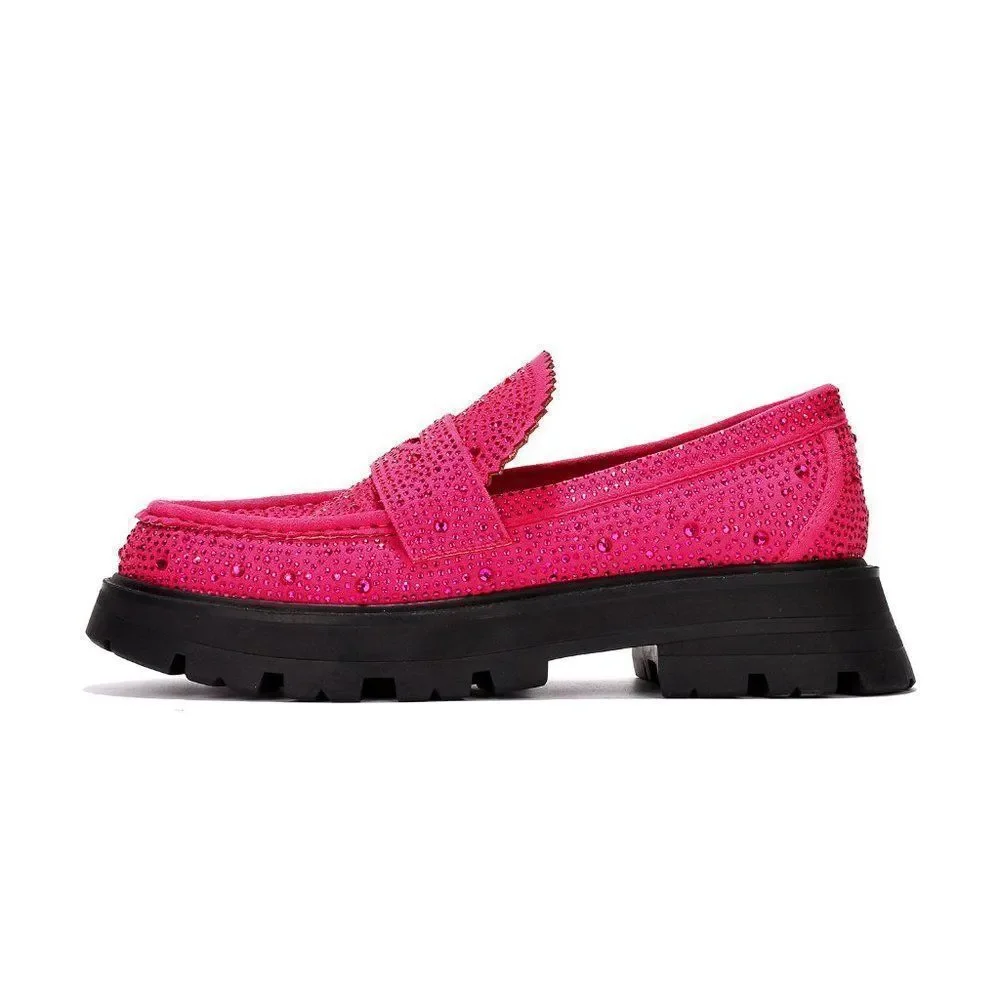 PINK RHINESTONES LOAFER - Picture 3 of 3